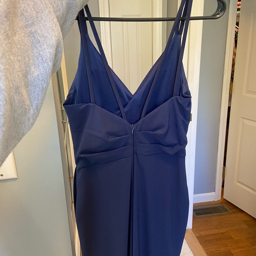 Navy blue evening gown